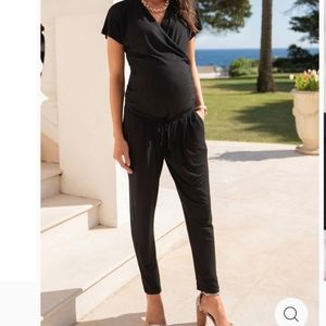 Seraphine Elegant Black Maternity Romper